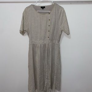 Grey and white striped dress